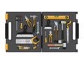 Toolbox with hand tools inside. Royalty Free Stock Photo